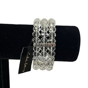 Cookie Lee Sparkling Multi-strand Crystal Bracelet